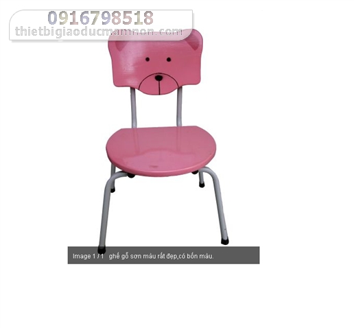 ghế gỗ chân sắt.có bốn màu khác nhau,hình dáng phù hợp với bé 215000 VND